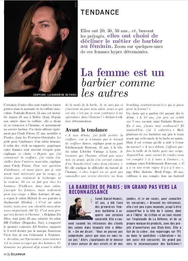 Article de presse barbieres L'Eclaireur 2