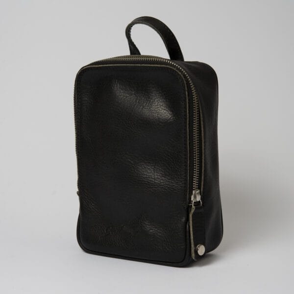 Gentleman London - Trousse de toilette cuir bleu marine