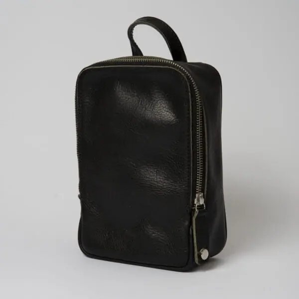 Gentleman London - Trousse de toilette cuir bleu marine